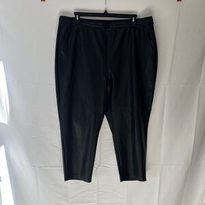 Black Faux Leather Pants
